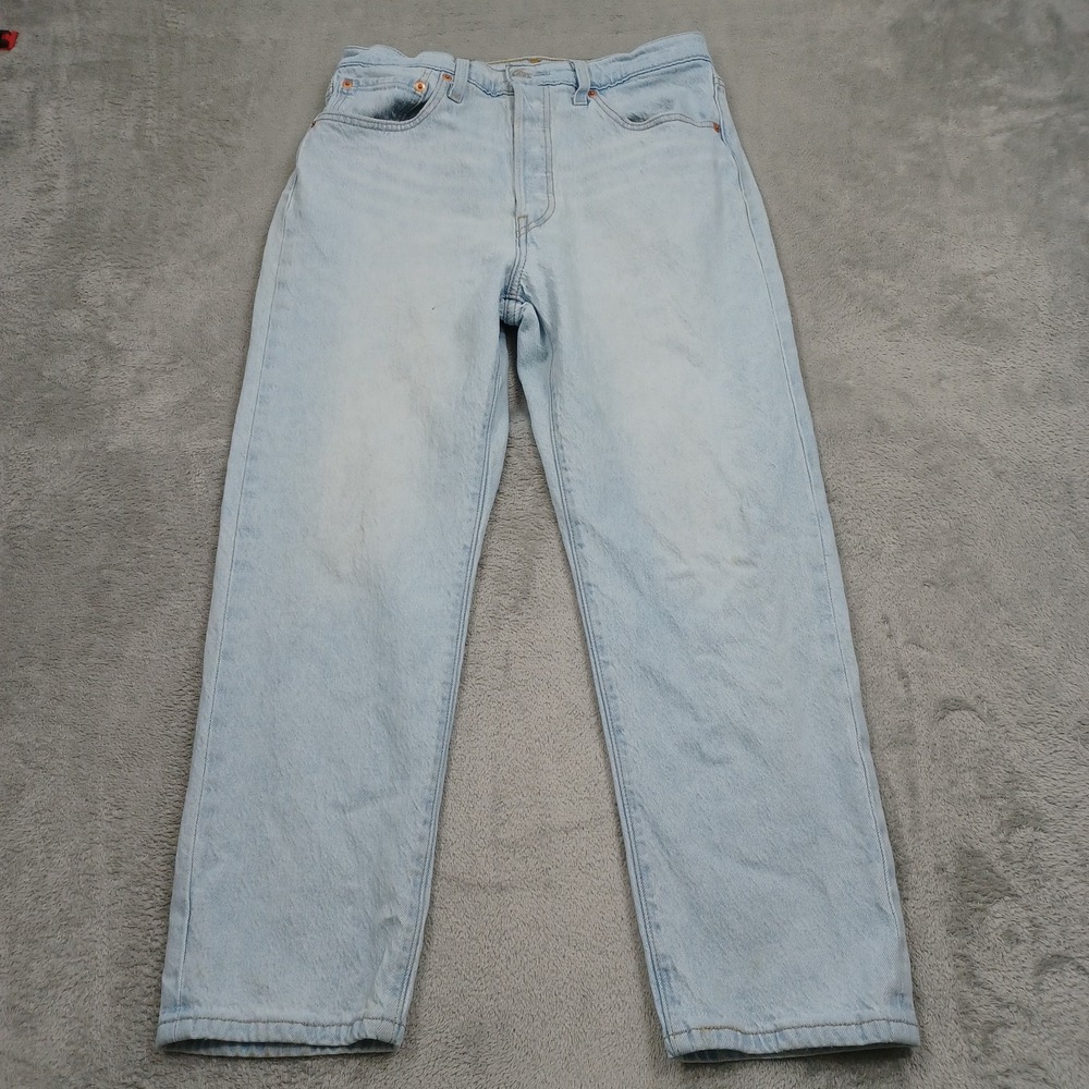 Levis 501 Jeans Womens 31 Blue Denim Straight Premium Modern Casual Light Wash